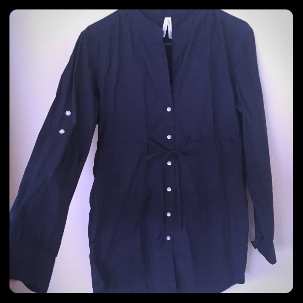 🔷Sharp Blue Tunic🔷Roll-Up Sleeves🔷Professional - Picture 1 of 7